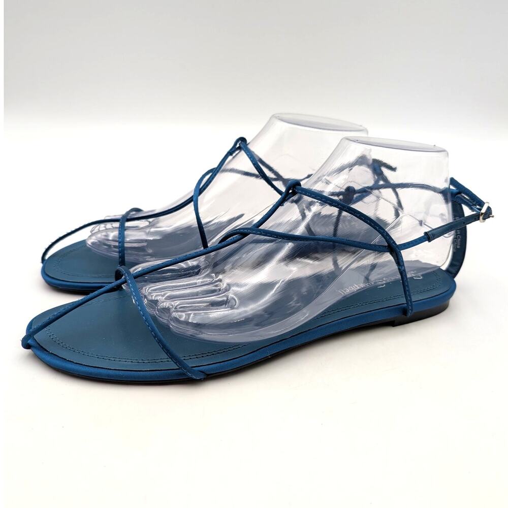 Jeffrey Campbell Trawl Flat Sandals Open Toe Women's Blue Size US9.5 EU40